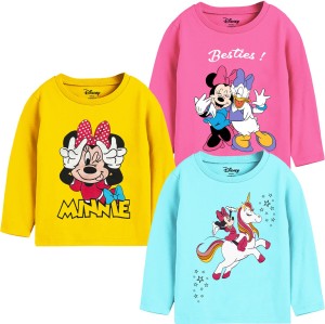 DISNEY BY MISS & CHIEF Girls Typography Cotton Blend T Shirt