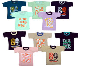 Flipkart UR GROUP OF COMPANY Baby Boys Baby Girls Printed Pure Cotton Regular T Shirt Round Neck