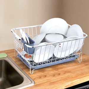 LIMETRO STEEL Dish Drainer Kitchen Rack Steel Utensils Basket for Kitchen 54X43X27 Utensils basket vessel drainer basket Price in India Buy