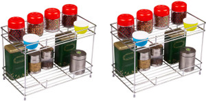 NEXO Utensil Kitchen Rack Steel Stainless Steel 2 Layer Kitchen Spice Rack Kitchen Organizer Pack of 2 Price in India Buy NEXO Utensil Kitchen Rack Steel Stainless Steel 2 Layer Kitchen