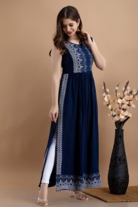 Daevish Women Maxi Blue Dress