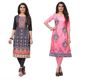 Growmore Fab Women Printed A line Kurta Buy Growmore Fab Women
