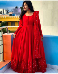 Simple plain anarkali on sale
