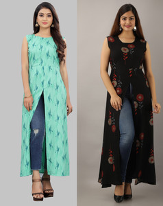 Flipkart front online cut kurti