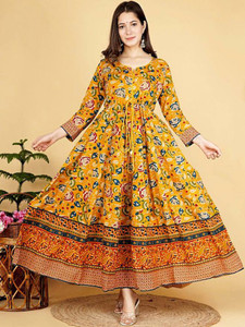 AMSR FASHION Women Floral Print Anarkali Kurta