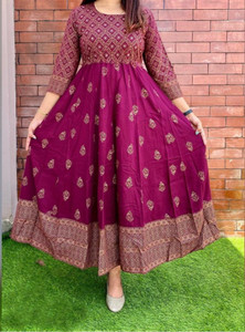 SATVEER FASHION Women Printed Anarkali Kurta Buy SATVEER FASHION