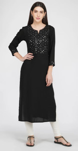 Black kurta flipkart best sale