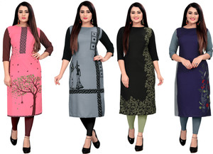 Hiral Creation Women Striped Straight Kurta Buy Hiral Creation