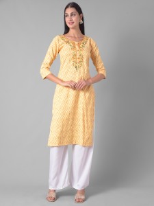 Dollar Missy Women Self Design Straight Kurta - Buy Dollar Missy