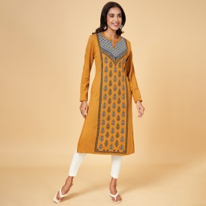 Rangmanch by Pantaloons Women Self Design Straight Kurta - Buy Rangmanch by Pantaloons  Women Self Design Straight Kurta Online at Best Prices in India