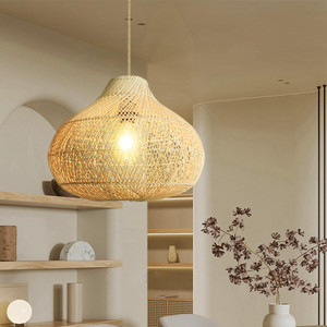 BNF Natural Rattan Pendant Lamp Shade Hanging Ceiling Light Shade