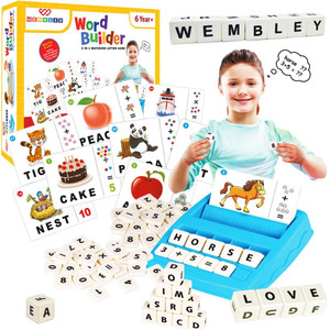 Educational Spelling Game 2 in 1 Flash Cards Matching Letter Puzzle Toy for Kids