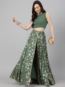 Janasya Printed Stitched Lehenga Crop Top Buy Janasya Printed Stitched Lehenga Crop Top Online at Best Prices in India Flipkart