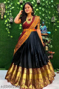 Flipkart lehenga half saree outlet