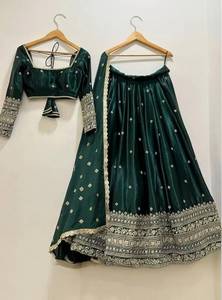 Udbhav Export Embroidered Semi Stitched Lehenga Choli