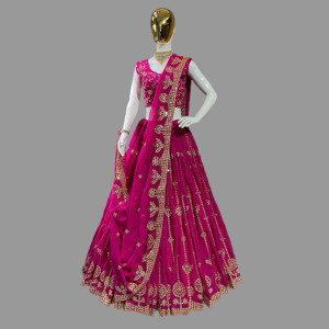 SHAFNUFAB Self Design Semi Stitched Lehenga Choli Buy SHAFNUFAB