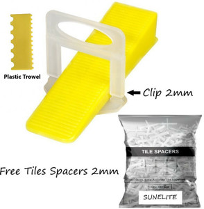 SUNELITE Tile Leveling System 100 Wedge and 200 Clips With 2mm