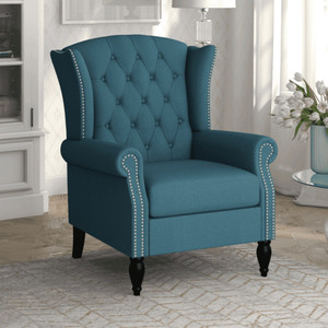 Teal deals wingback chair