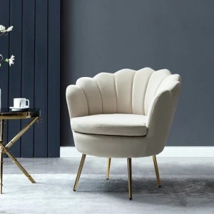 Cream deals scallop chair