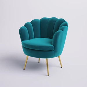Turquoise barrel hot sale chair