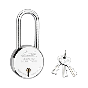 65mm New Round Long Shackle| Steel Body | Brass Lever | Made In India Padlock