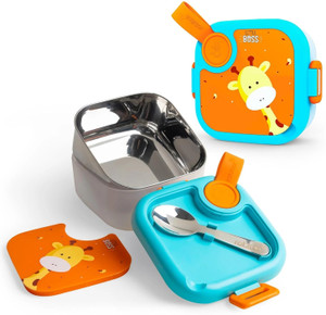 Lunchmate Mini Stainless Steel Lunch Box with Spoon 1 Containers Stainless Steel School Lunch Box