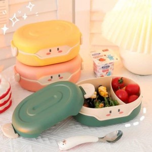 RANIC Kids Lunch Box Plastic, Tiffin Box for Boys