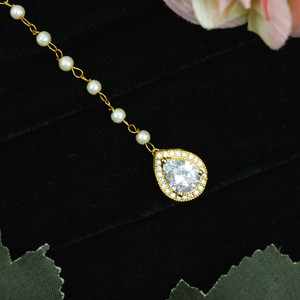 Single stone maang tikka new arrivals