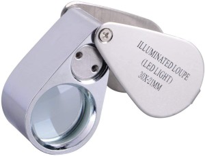 60X Full Metal Illuminated Jewelry Loop Magnifier,XYK Pocket