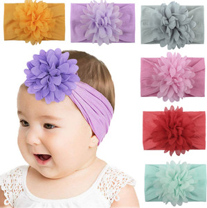 HASTHIP 6pcs Baby Head Wrap Baby Girls Headbands Chiffon Nylon