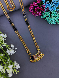 1 gram gold plated store long mangalsutra online