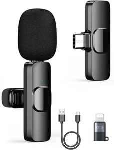 SARZA Wireless Mic for YouTube Vlog Video Recording Online Classes Lavalier Lapel with NoiseCancellationMic Supports Type CAndroid iPhone Plug Play No Bluetooth Price in India Buy SARZA Wireless Mic f...