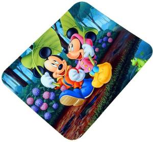 PNV Kraft Micky Mouse Printed Rubber Base Mat Finish Mouse Pad Non Slip Base Mousepad