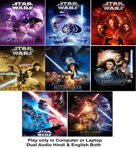 Star Wars Film series Star Wars 1 to 4 The Force Awakens The Rise of Skywalker The Empire Strikes Back Return of the Jedi 8 Movies in Dual