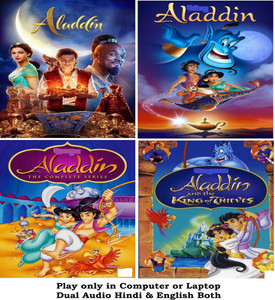 Buy Aladdin 2019 Aladdin 1 to 3 Cartoon Movies 4 Movies in Hindi English both Play only in Laptop or Computer HD print without poster online at Flipkart