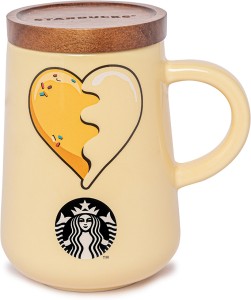 Starbucks Drip Heart with Wooden Lid Ceramic Coffee Mug Price in India -  Buy Starbucks Drip Heart with Wooden Lid Ceramic Coffee Mug online at