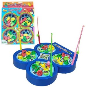 Fish Catching Game For Kids, 2 - 4 Players, Game With 4 Pools