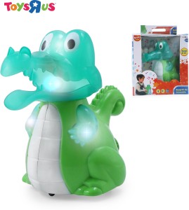 Toys R Us Bruin Bump & Go Crocodile Car with Music and Light Feature For Kids