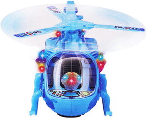 Aseenaa 360 Degree Rotation Musical and 3D LED Lights Helicopter Toy for Baby Boy & Girl