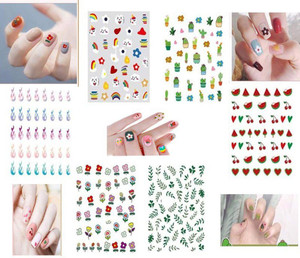 Set 24 pcs Nail sticker 3D fashion design multicolor for nail