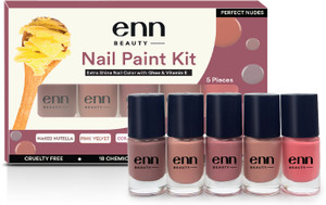 Perfect Nudes Nail Paint Kit-Set of 5, Quick-Dry & Chip-Resistant Perfect Nudes