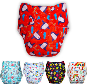 Dumbledo Reusable Eco Friendly Dry Feel 1 Red Cloth Diaper Without
