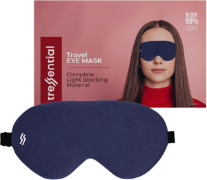 Tressential Super Soft Travel Sleep Eye Mask or Blindfold with Adjustable Strap Eye Shade