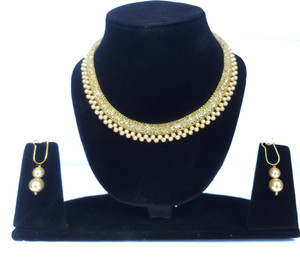 TITEN Rani haar Necklace jwellery set Rajastani haar Western designer necklace set Pearl Gold plated Plated Brass Oxidised Silver Alloy Necklace Set Price in India Buy TITEN Rani haar Necklace