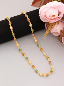 Pearl mala designs in gold hot sale
