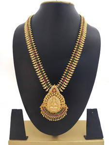 Hanaa One Gram Gold Micro Plated AD Traditional Haram Necklace