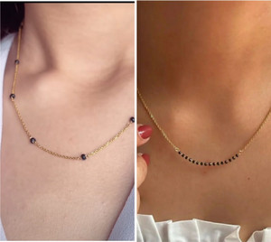 JHB Gold Plated Delicate Mangalsutra Chain For Women Beads Gold
