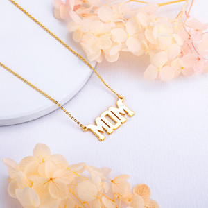 GIVA Sterling Silver Golden MOM Necklace for Womens and Girls Gold