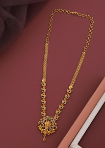 Pushp Creation 1 GRAM GOLD PLATED 20 IN LONG RAANI HAAR FOR WOMEN