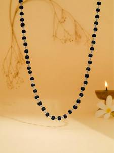 DIVINE HINDU Karungali Malai Silver Cap Plated Necklace|Black Ebony Wood 8Mm|54Beads Mala Wood Necklace